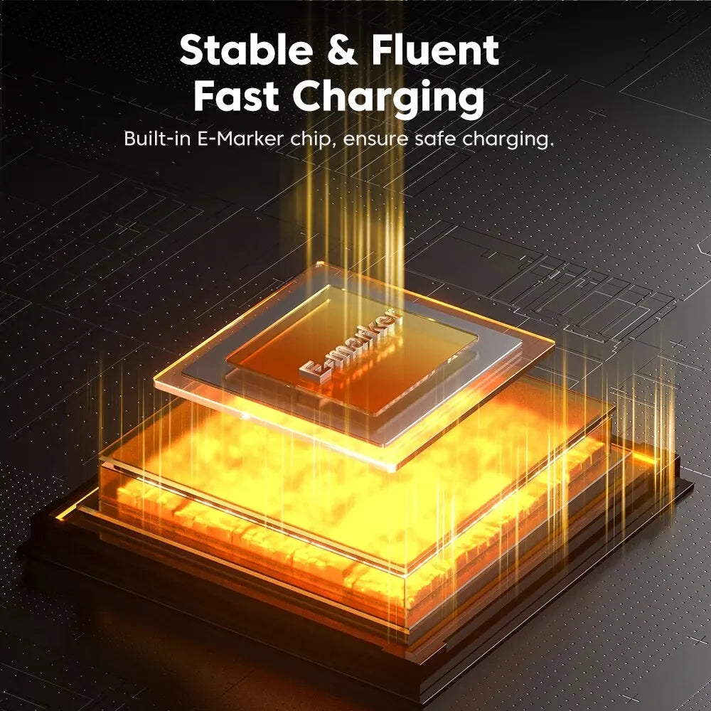 Toocki PD100W Type C To Type C Cable 5A Fast Charge USB C Spring Car