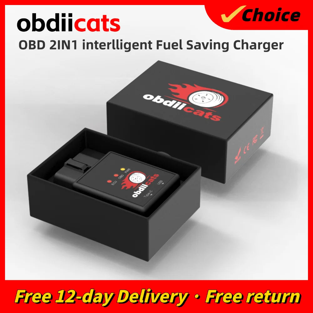 obdiicats OBD 2IN1 Fuel Saving With Fast Charger Chip Tuning Box For