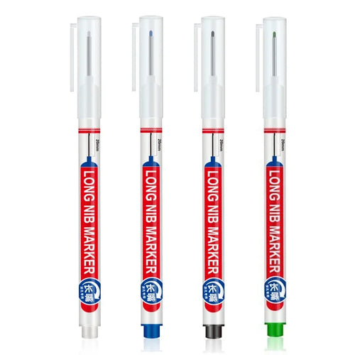 4Pcs/Set 20mm Deep Hole Long Nib Head Markers For Metal Perforating