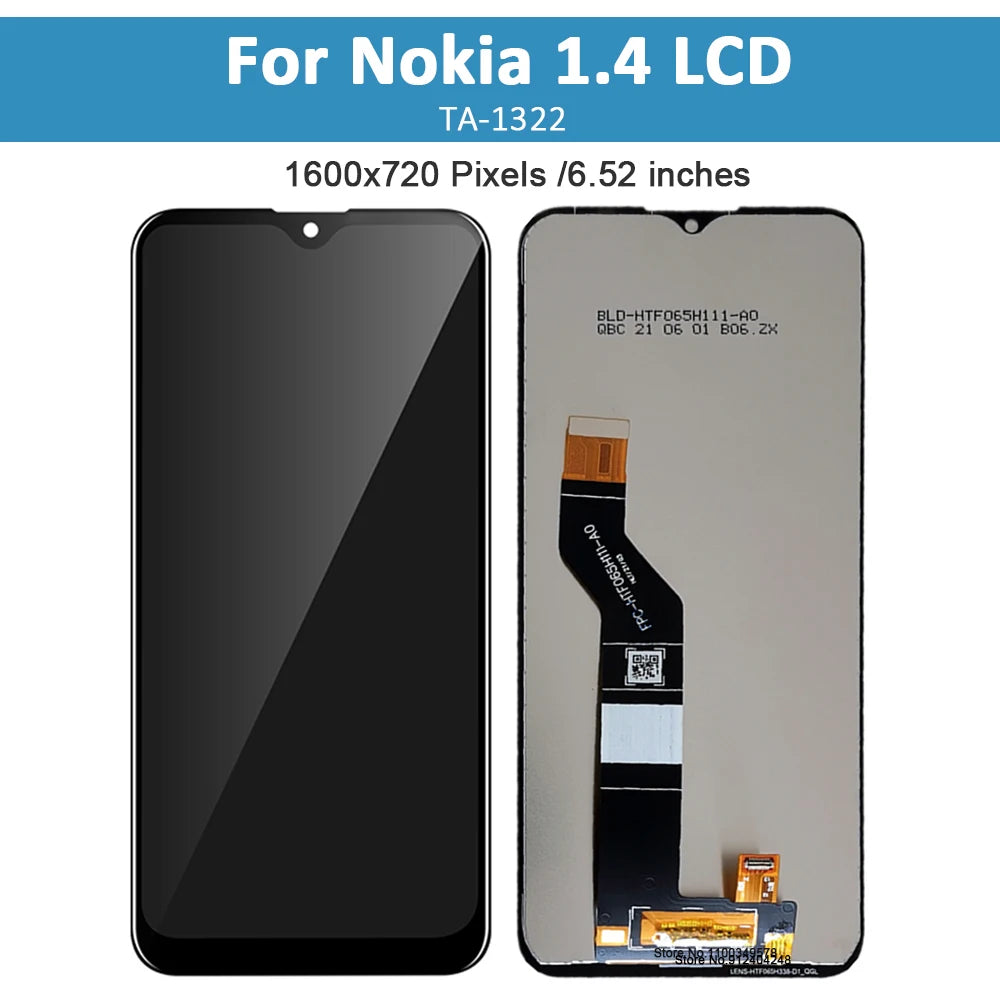 6.52" Original For Nokia 1.4 LCD Display Touch Screen Digitizer