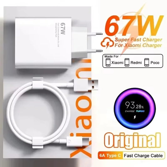 Total 67W GaN USB Charger Fast Charging Mobile Phone Adapter USB Quick