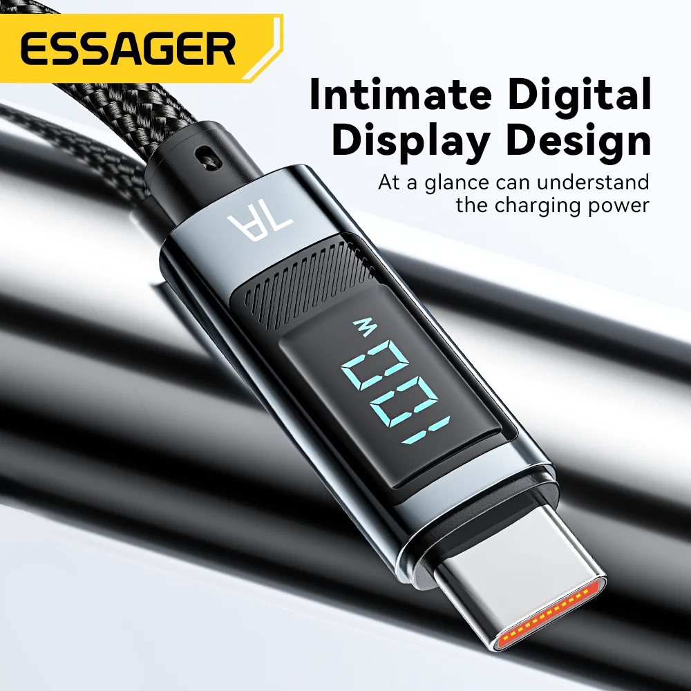 Essager 7A USB Type C Cable 100W USB C Charger Data For Realme Huawei