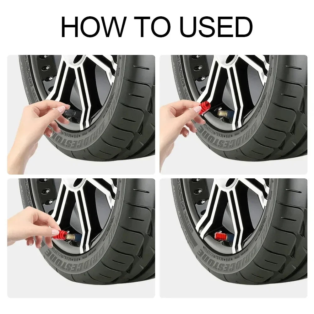 8pcs Tire Air Nozzle Cap Aluminum Alloy Car Modified Valve Airtight