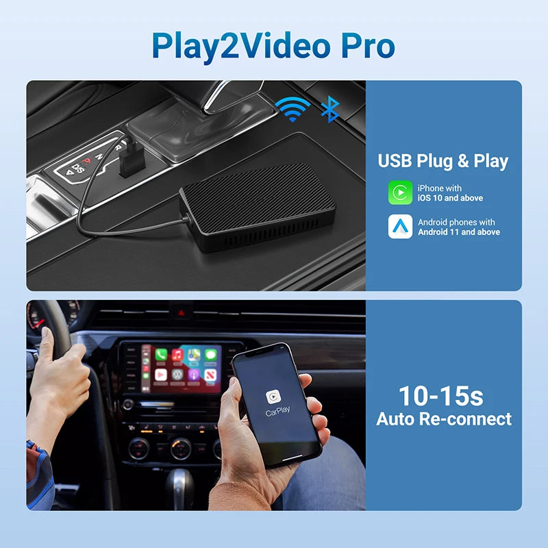 OTTOMOTION Android Ai Box Wireless CarPlay Adapter Android Auto Built
