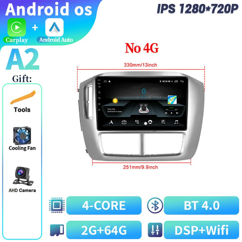 Car Radio Multimedia Navigation Stereo Head Unit Screen Android 14 For