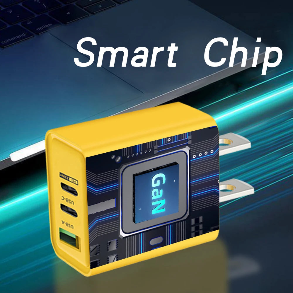 Total 65W GaN USB C Charger PD Fast Quick Charging Type C Mobile Phone