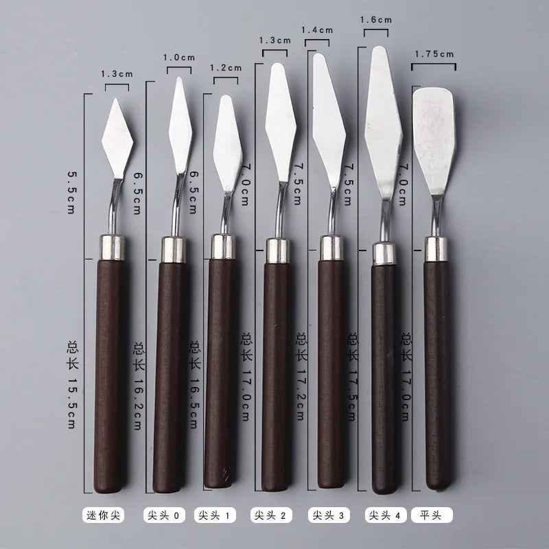 1/3/5/7Pcs/Set Stainless Steel Oil Painting Knife Artist Spatula Art