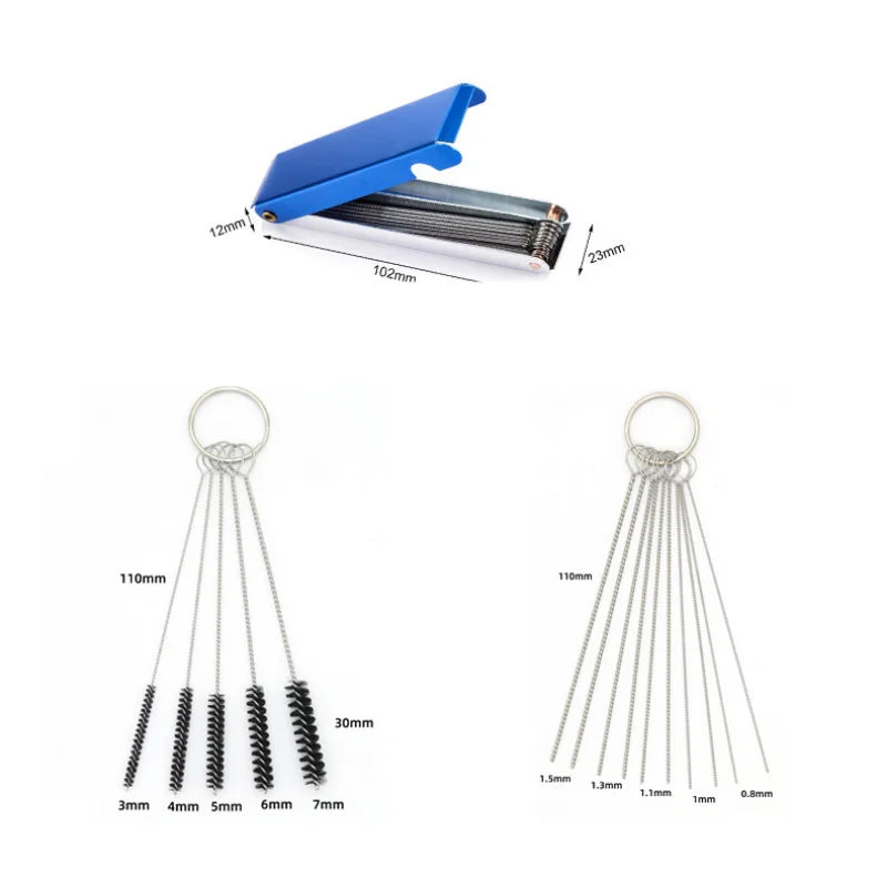Carburetor Carbon Dirt Jet Remove Cleaning Needles Brushes Cleaner