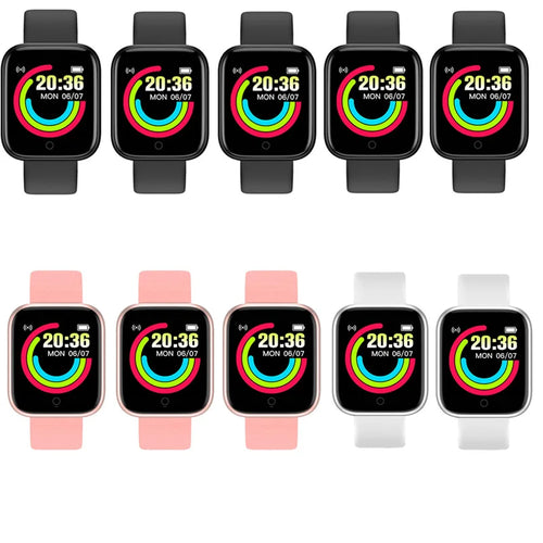 10Pcs D20 Smart Watch for Men Women Smartwatch Y68 Fitness Tracker