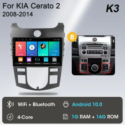 Srnubi Car Radio Android 12 Auto For KIA Forte Cerato 2008-2014