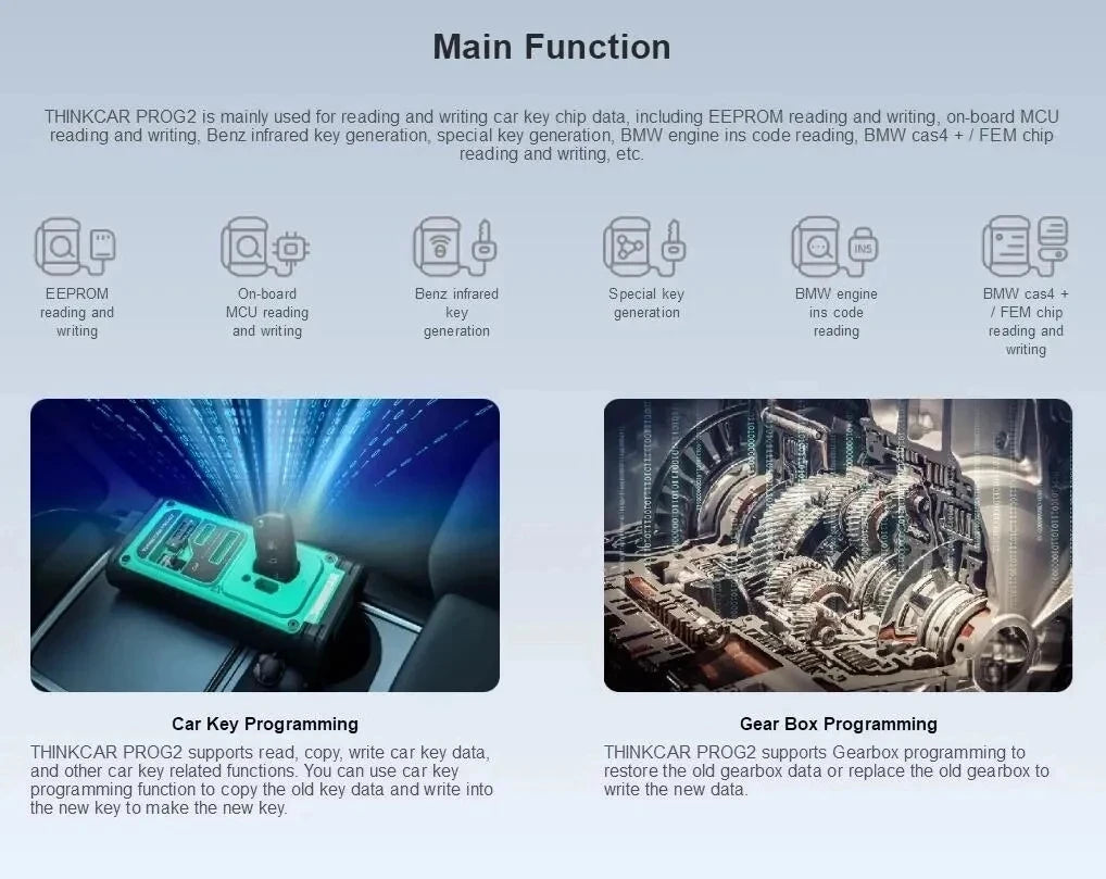 THINKCAR PROG2 PROG 2 Oranginal Immobilizer Match Car Advanced Key Fob