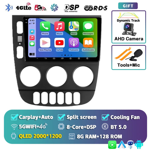 Android 14 Carplay Auto 2K Screen Car Radio Multimedia Player