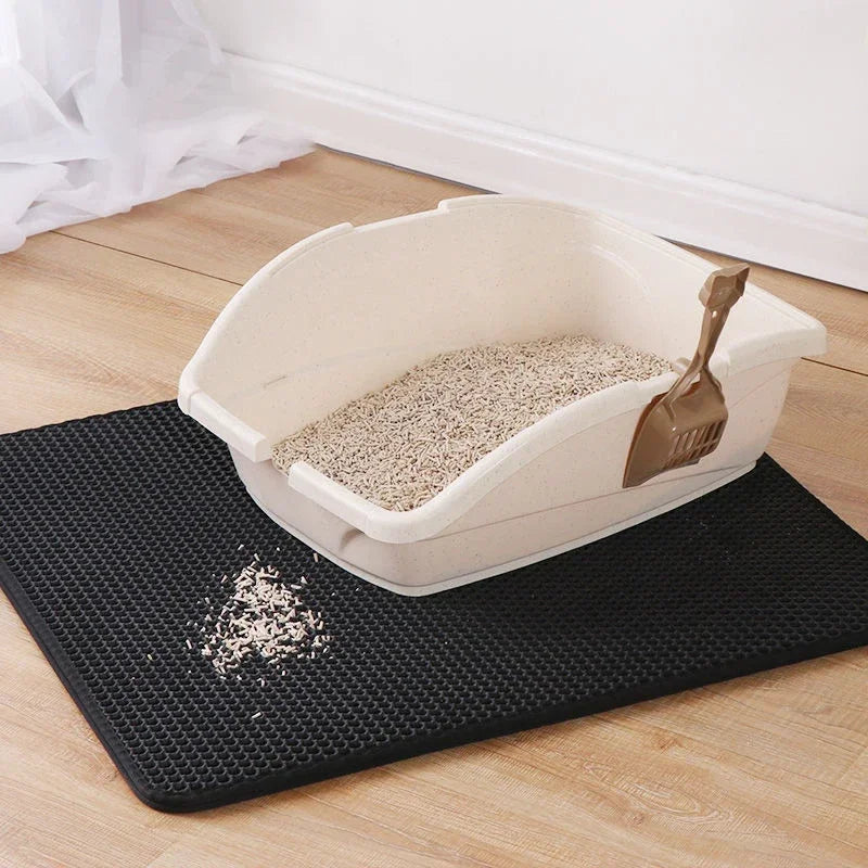 Cat Litter Mat EVA Double Layer Cat Litter Mat Cat Litter Basin Sand