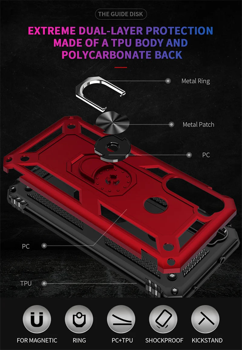 For Xiaomi Redmi Note 8T 7 8 Pro Case Luxury Armor Shockproof Phone