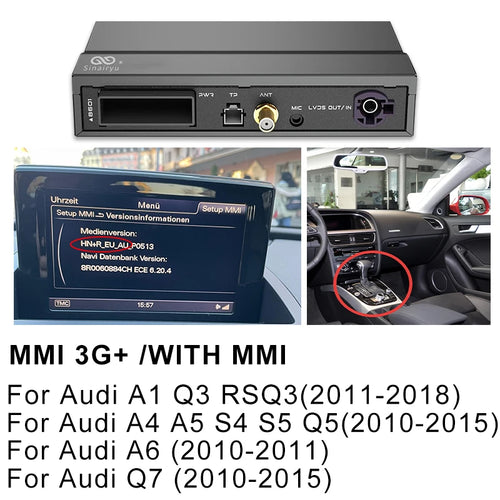 Sinairyu Wireless Apple CarPlay for Audi A1 A3 A4 A5 A6 A7 A8 Q2 Q3 Q5