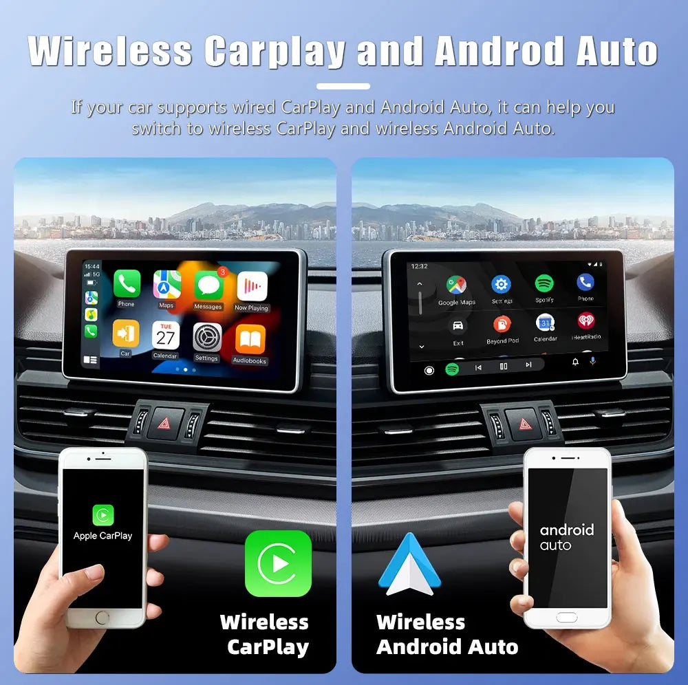 2024 New Mini Wireless CarPlay Android Auto Wireless Adapter Smart
