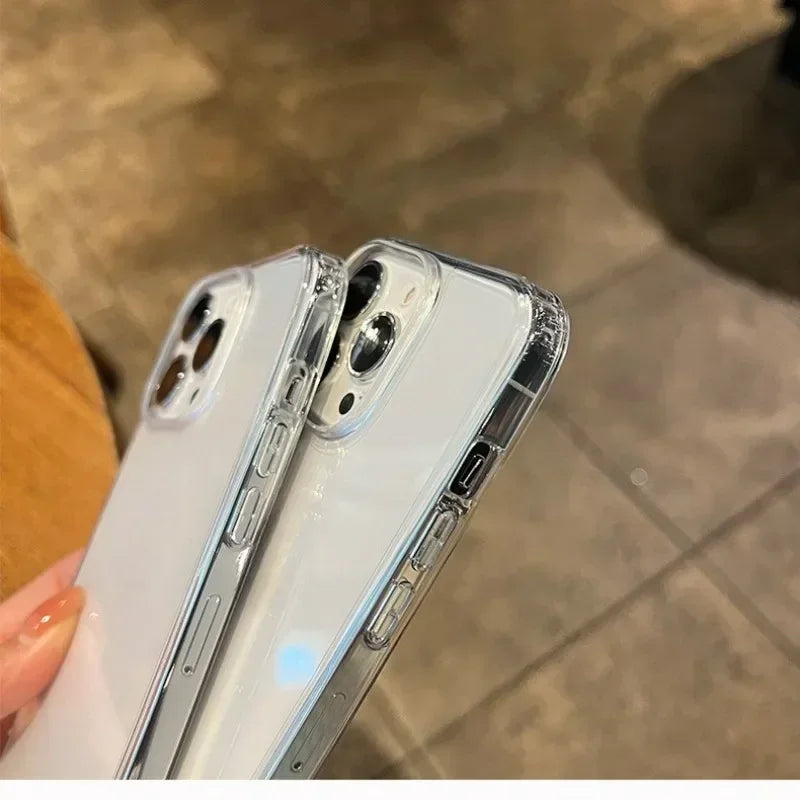 Luxury Transparent Soft Acrylic Phone Case for iPhone 16 15 Pro Max 11