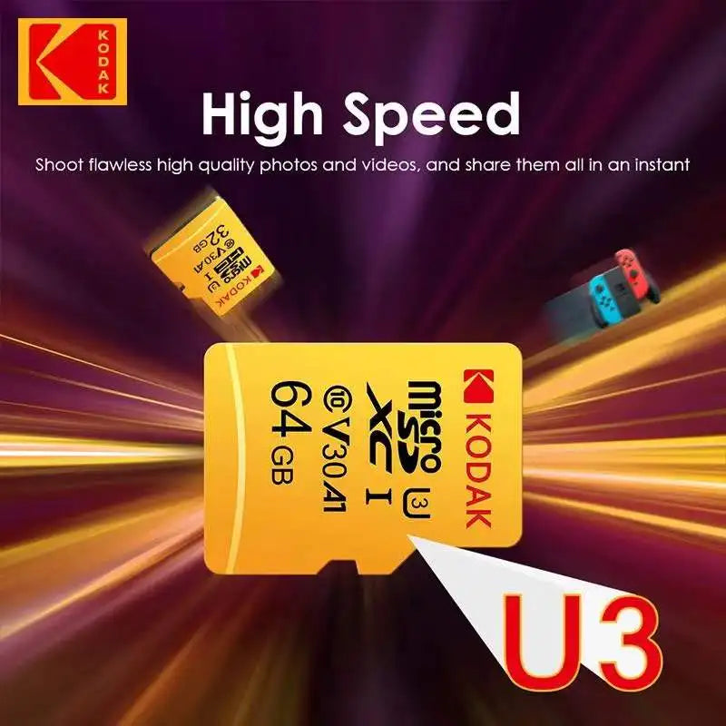 Kodak Micro SD Card Mini SD Class10 32GB 64GB 128GB 256GB High Speed
