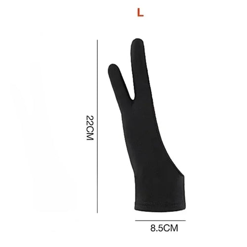 S/M/L Two-Finger Drawing Gloves Anti-touch Anti-fouling for Tablet