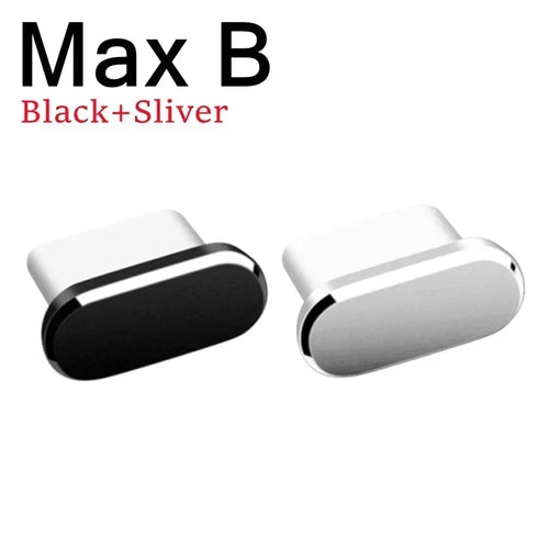 2Pcs 16PM Metal Dust Plug For iPhone 16 15 Pro Max Plus USB Type C