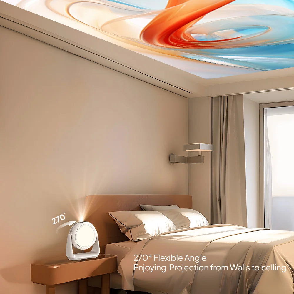 Vevshao A10 Smart 1080P Projector Android 11.0  With 5G WiFi Lamp