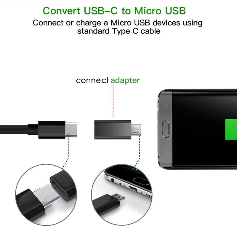 1-6Pcs USB Type C Female To Micro USB Male Adapter Connector TypeC USB