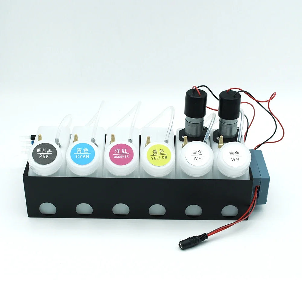 DTF CISS Ink System Convert 250ML DIY Kit Dual White Ink Tank Shake