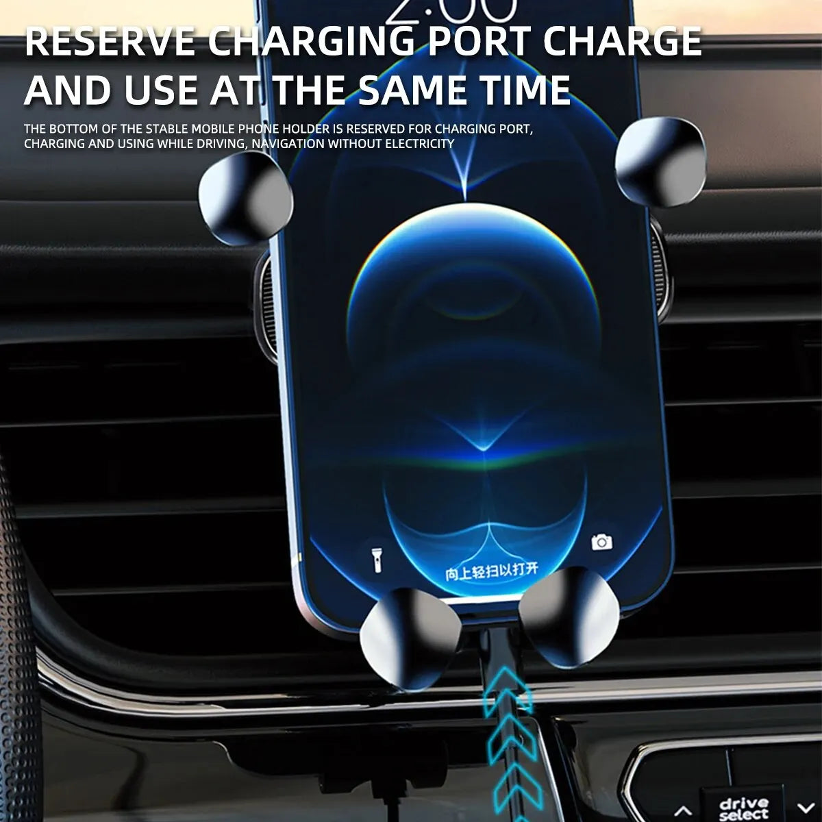 Newest Gravity Car Phone Holder Air Vent Clip Navigation Stand