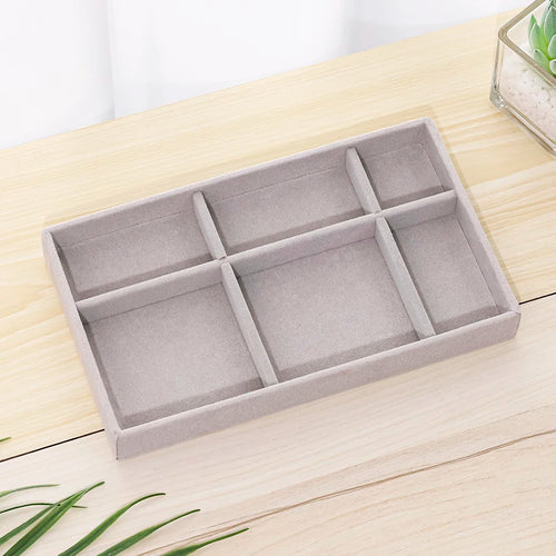 Jewelry Storage Box Earring Ring Necklace Brooch Holder Flannelette