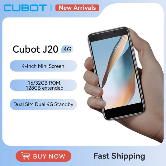 Cubot J20, 4-Inch Mini Screen, Android 12, 2/3GB RAM, 16/32GB ROM