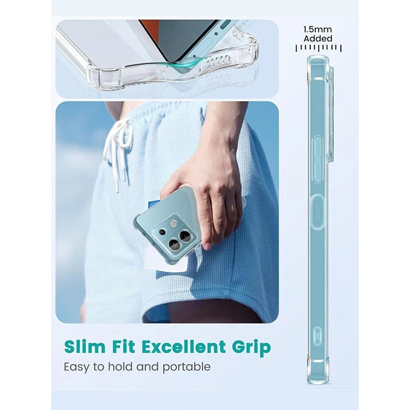 Luxury Clear Shockproof Case For Xiaomi Redmi Note 13 12 11 Pro Plus