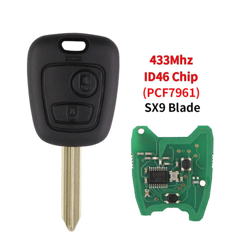 ID46 Chip Remote Car Key For Citroen C1 C2 C3 C4 Saxo Xsara Picasso