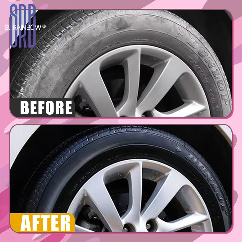 Black Wet Look Tire Shine Dressing -Automotive Clear Coat Tire