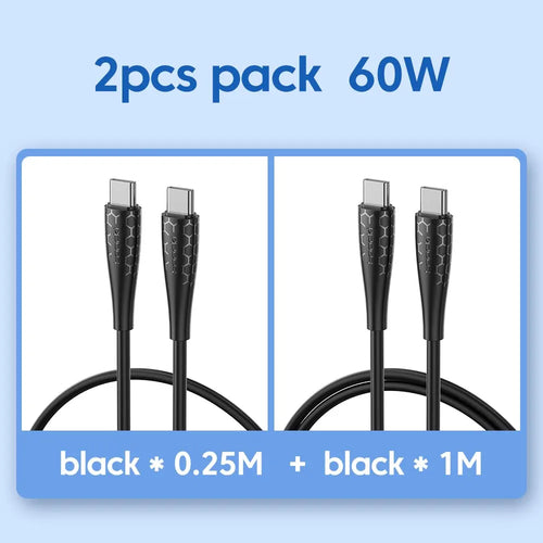 Toocki 2 Pack 100W USB C Cable Type C For Xiaomi Pro Realme Redmi Note