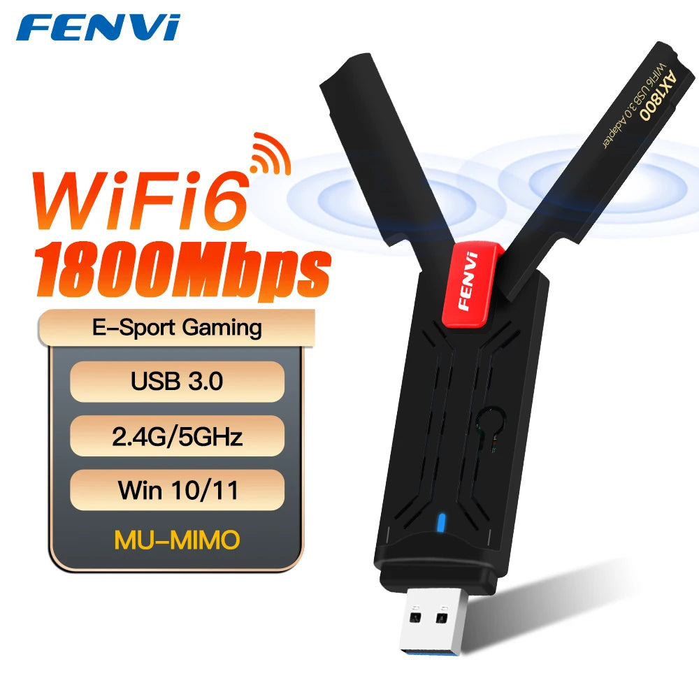 FENVI AX1800 WiFi 6 USB Adapter Dual Band 2.4G/5GHz Wireless Wi-Fi