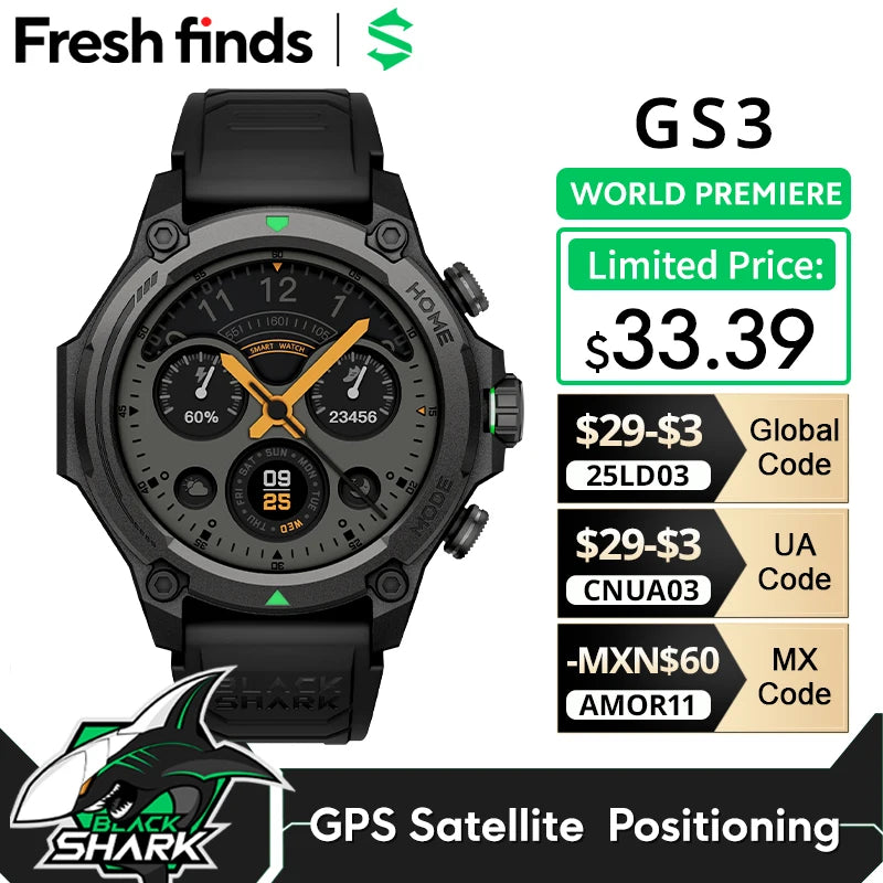 [World Premiere]Blackshark GS3 Smart Watch Global Version 1.43" AMOLED
