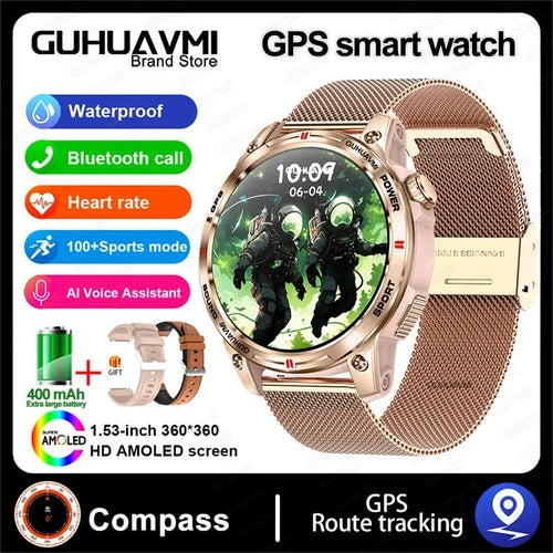 Outdoor Professional GPS Trajectory Smart Watch 1.5" HD Screen