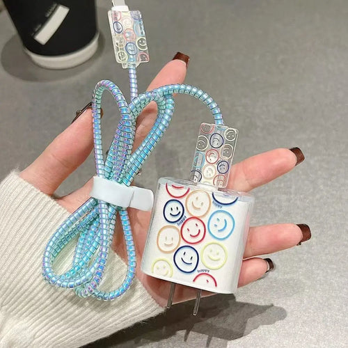 Cherry Frosted Style Charger Cable Protection Cover For iphone US