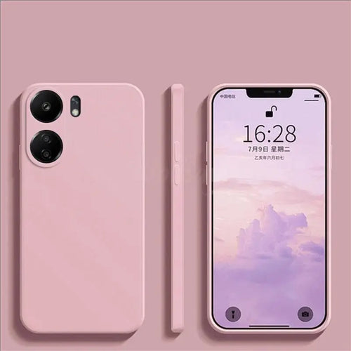 For Xiaomi POCO C65 Case Liquid Silicone Plain Rubber Fundas Protector
