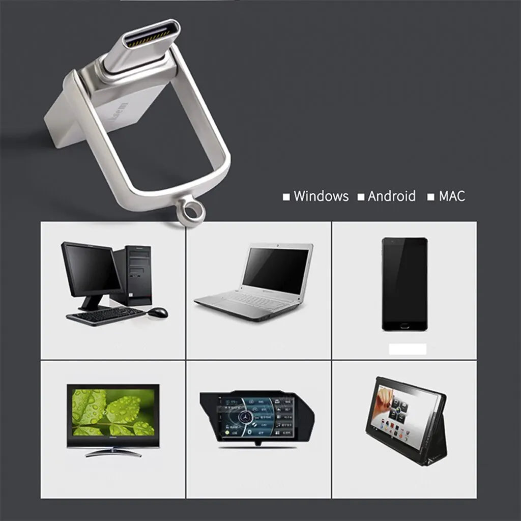 Bliksem 2in1 USB Flash Drive 32GB 64GB 128GB for TYPE-C PC High Speed