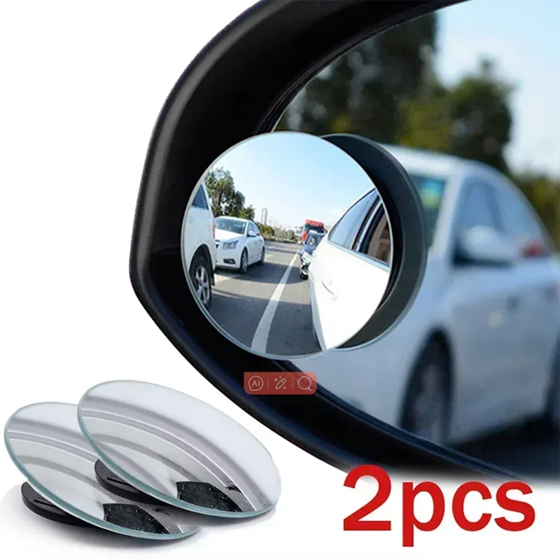 NEW 2P Car Blind Spot Mirror 360 Degree Adjustable Car Rearview Convex