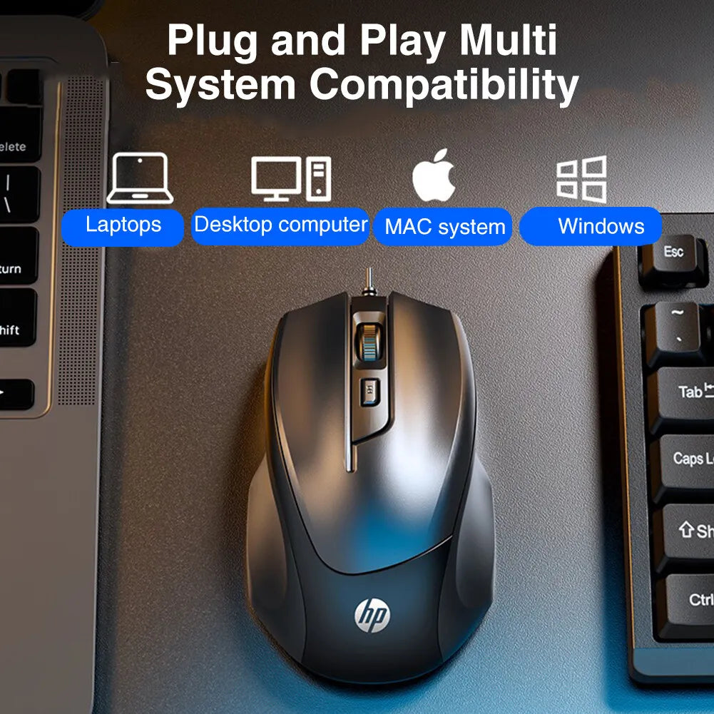 HP M150 Ergonomic Wired Gaming Mouse Optical Sensor 4 Buttons and