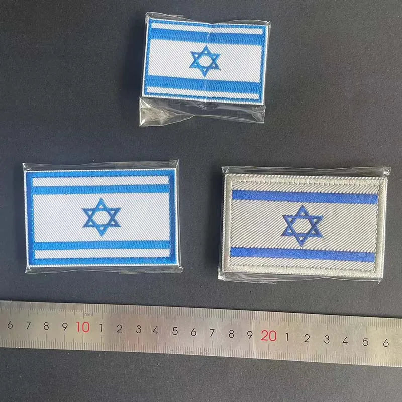 8*5CM/ Israel Flag Patch Clothes Sticker,Fabric Applique Embroidery