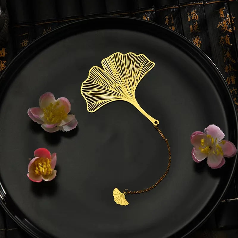Leaf leaf Vein Metal Bookmark Hollowed out Brass Bookmark Creative