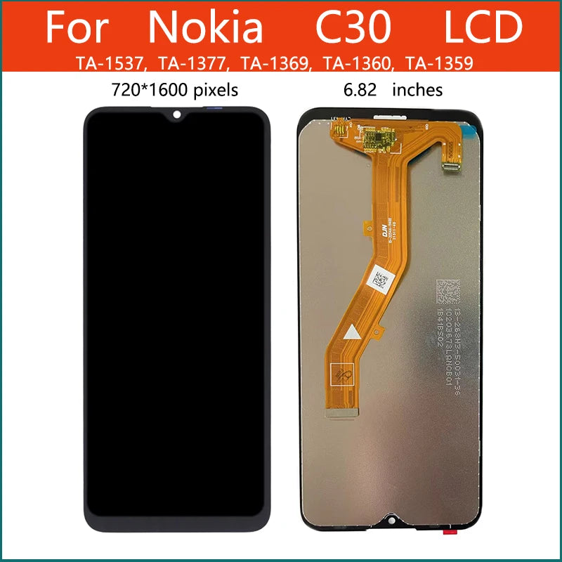 6.82"  LCD For Nokia C30 Display LCD Touch Screen Digitizer Assembly