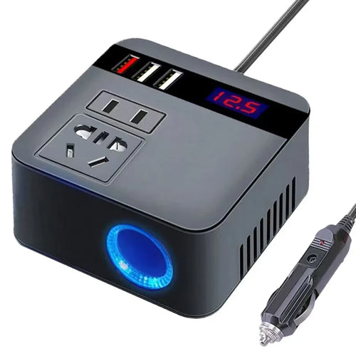 Car Inverter DC12V/24V to DC110V/220V 150W Peak LED Display Sockets