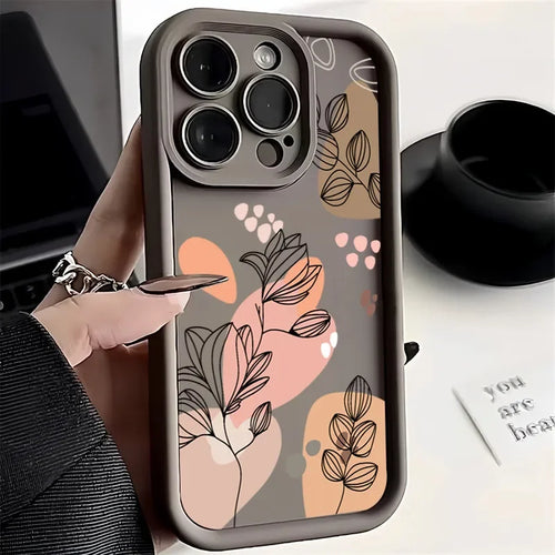 Abstract Plants Phone Case for IPhone 14 Pro Max 13 12 Mini 11 15 Pro