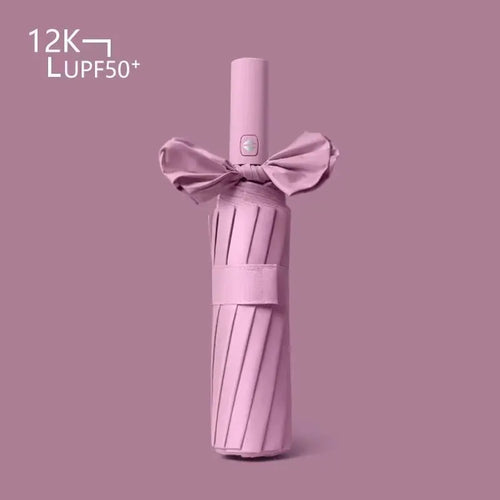 12 Bone Black Glue Fully Automatic Umbrella With Thick And Durable