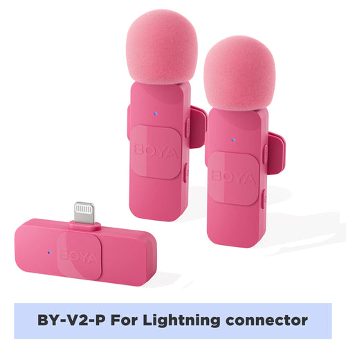 BOYA BY-V-P Wireless Lavalier Lapel Microphone for iPhone15 14 Android