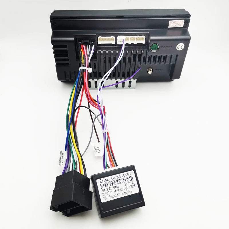 Radio Wiring Harness Adapter CAN Bus Decoder 16 Pin Plug to ISO